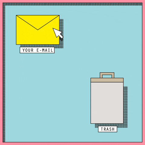 Trash Your Email Cartoon GIF