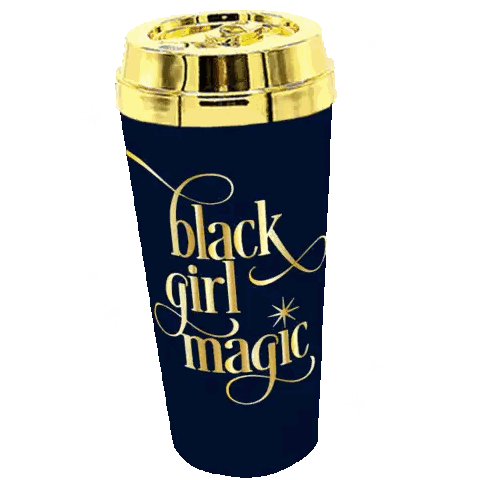 Travel Mug Black Girl Magic Gold