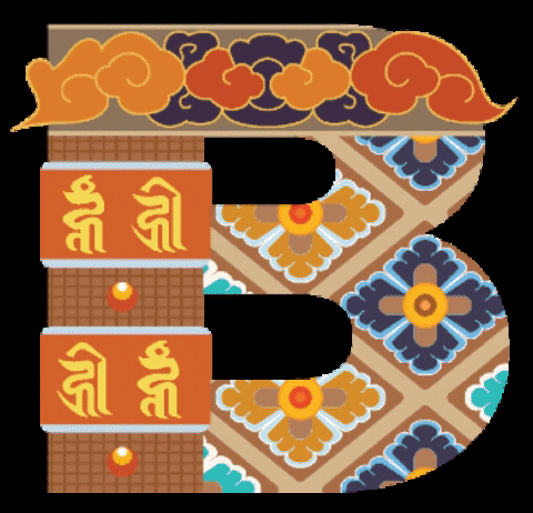 Travel To Bhutan Colorful Letters GIF