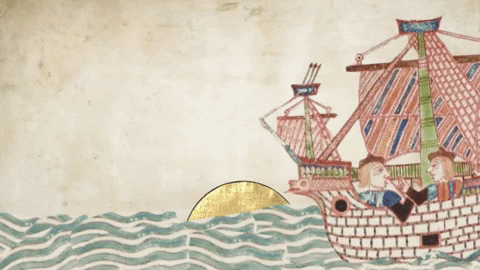Travelers Ship Sailing GIF