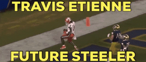 Travis Etienne Future Steeler Tackled GIF