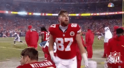 Travis Kelce Air Guitar Dance GIF