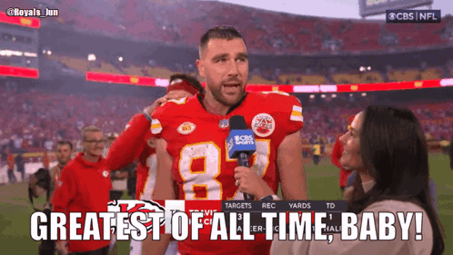 Travis Kelce Greatest Of All Time Baby GIF