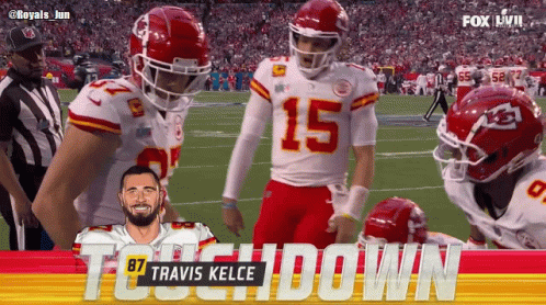 Travis Kelce Standing On Football Field GIF