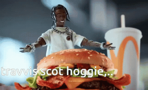 Travis Scott Meal Burger Mcdo GIF