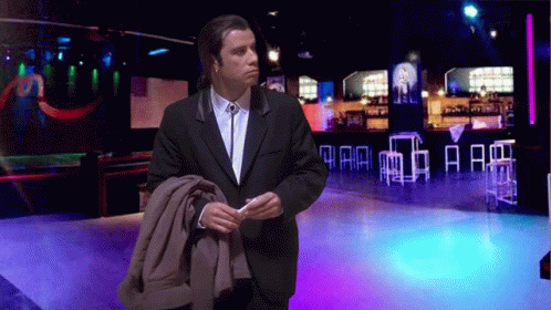 John Travolta On The Show GIF