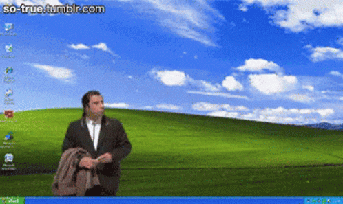 John Travolta On Desktop Computer Screen GIF