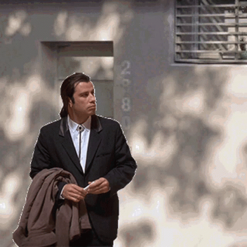 John Travolta Roaming Outside GIF