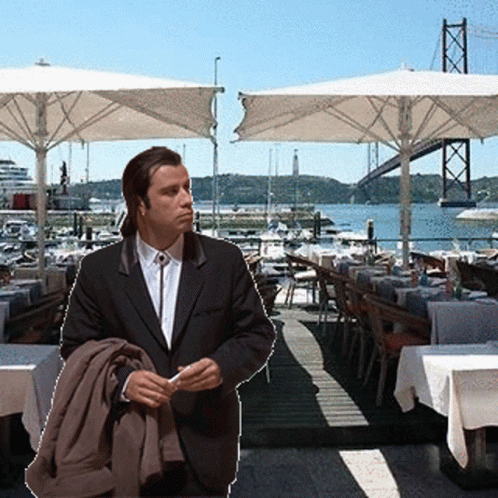 John Travolta Sea Side GIF