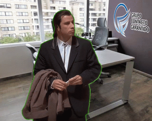 Travolta In The Office GIF