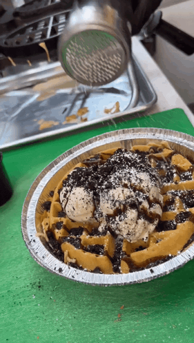 Tray Of Ice Cream And Cookies GIF