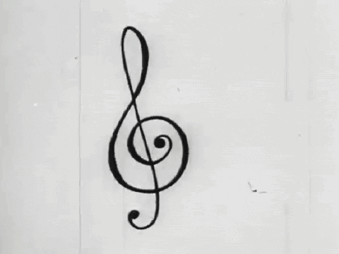 Treble Clef and Music Notes