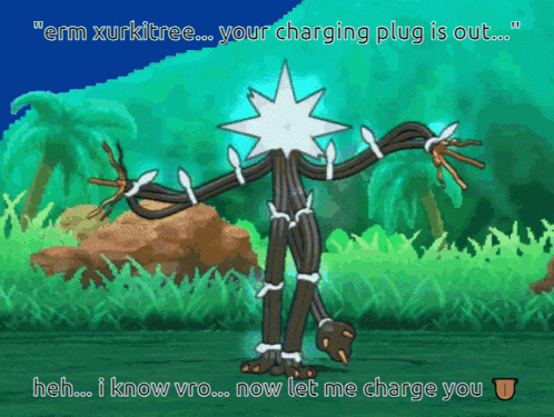 Tree Cartoon Saying Your Charging Plug Is Out GIF