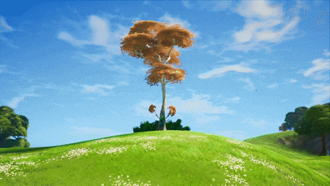 Tree Hiding Fortnite Meme GIF