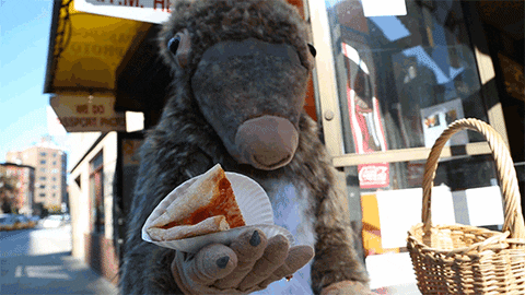 Trembling Rat Holding Pizza GIF