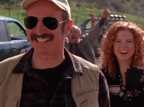 Tremors Burt And Heather Gummer Celebrating GIF