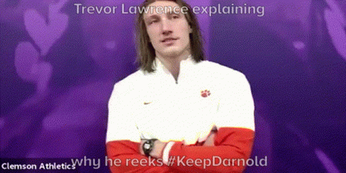 Trevor Lawrence Explaining Why He Reeks #KeepDarnold on Purple