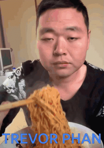 Trevor Phan Eating Noodles With Chopsticks