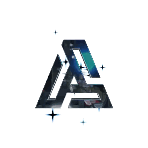 Triangle with A Surrounded by Blue Stars