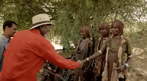 Tribal Chief Meeting And Shaking Hands With Tribe GIF