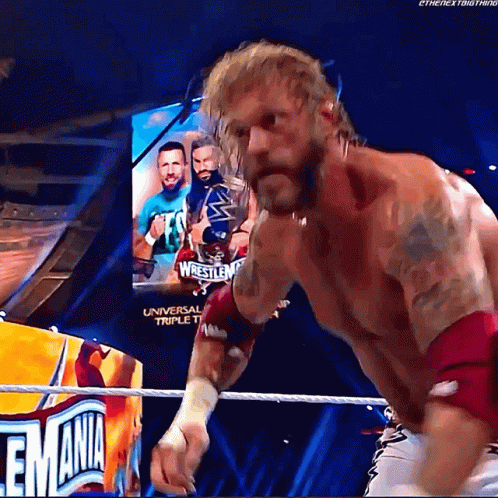 Tribal Chief Smashing The Enemy In Wrestling Ring GIF