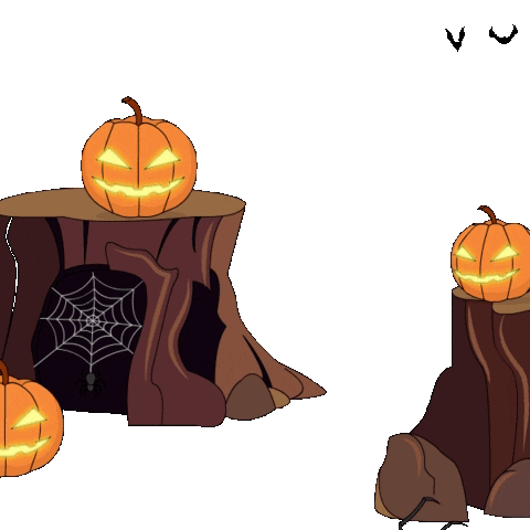 Trick Or Treat Animated Penguin Hiding GIF