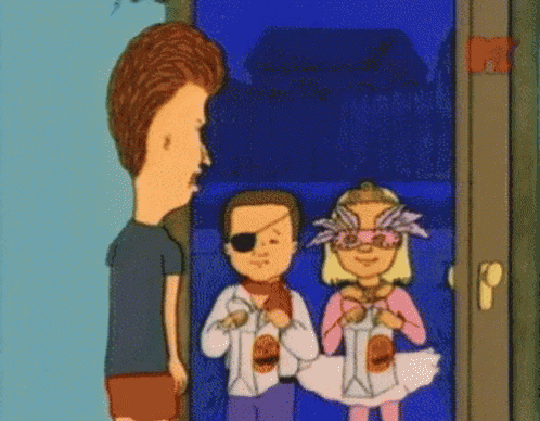 Trick Or Treat Beavis And Butt-head Animation GIF