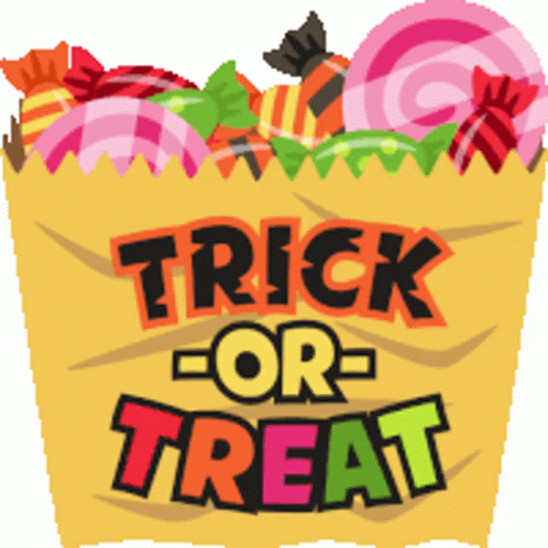 Trick Or Treat Candy Bag GIF