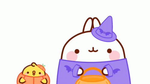 Trick Or Treat Smiling Animated Characters GIF