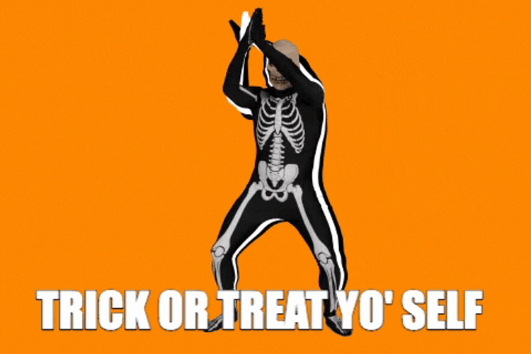 Trick Or Treat Yo Self Skeleton GIF
