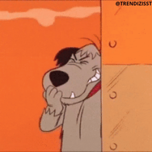 Trickster Muttley Laughing Behind Wall GIF