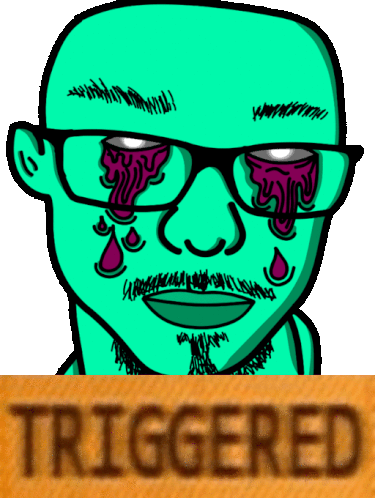 Triggered Crying Green Skinned Guy GIF