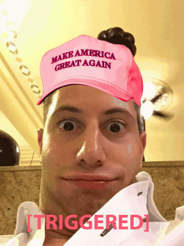 Triggered Maga Hat GIF
