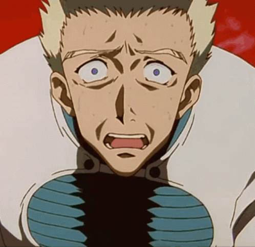 Trigun Stampede Scared Look GIF