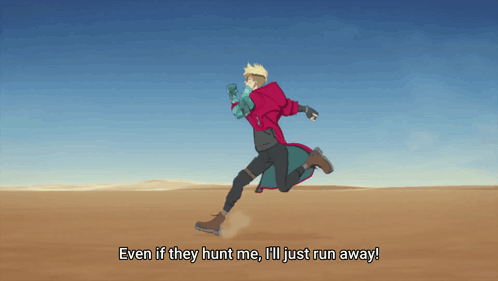 Trigun Stampede Vash Running GIF