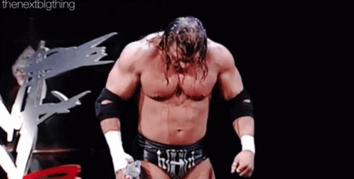 Triple H Intense Emotion Hair Flip GIF