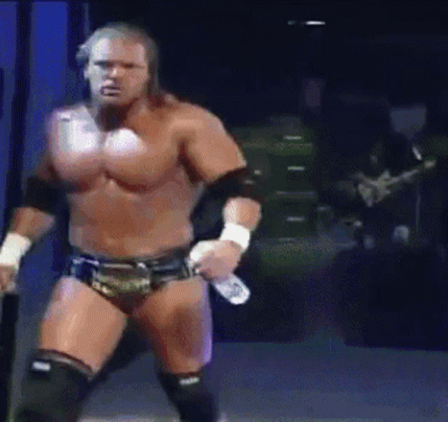 Triple H Wrestler Flipping Hair GIF