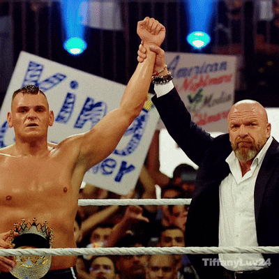 Triple H Raising Gunther Arm GIF