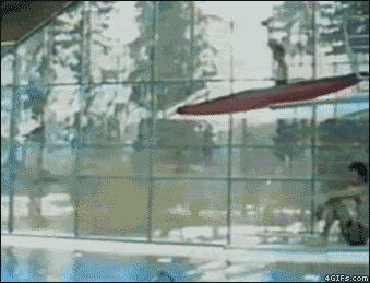Triple Lindy Kayak Diving Fail GIF