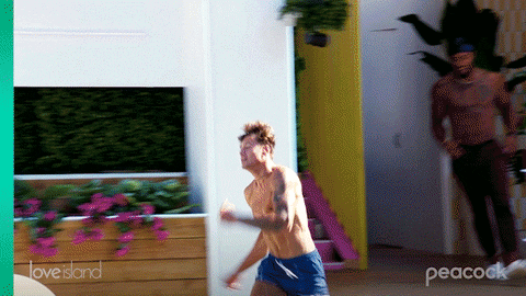 Triple Lindy Pool Jump Love Island GIF