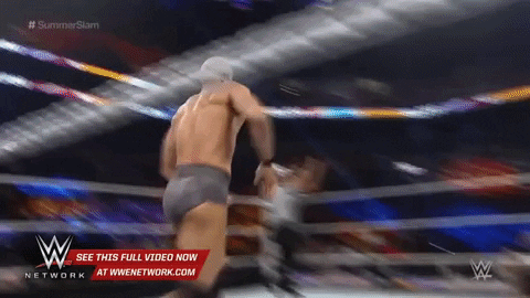 Triple Lindy Ring Dive Claudio Castagnoli Wwe GIF