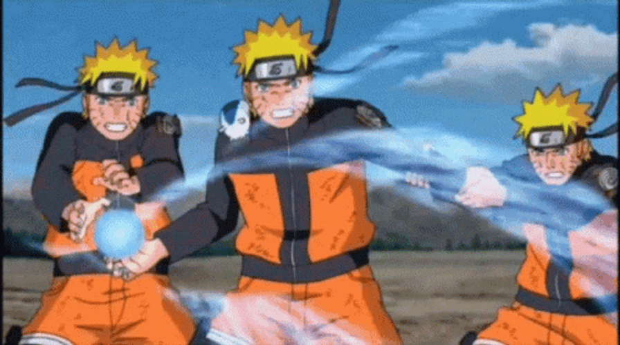 Triple Naruto Rasengan Uzumaki Shippuden GIF