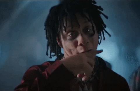 Trippie Redd Rubbing Under Nose GIF