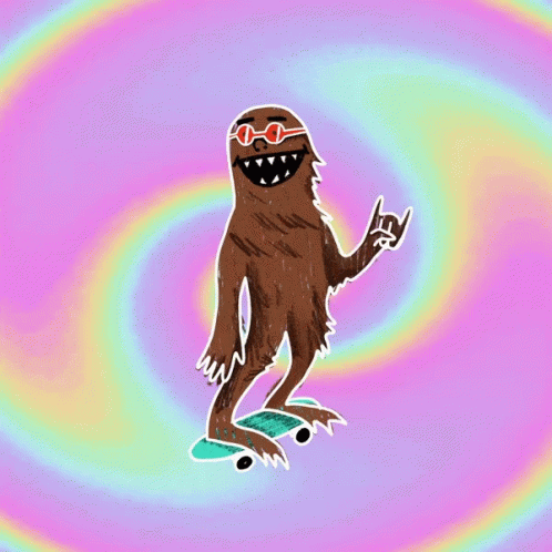 Trippy Animated Big Foot GIF