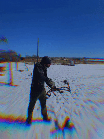 Trippy Archery Practice Modern Bow GIF