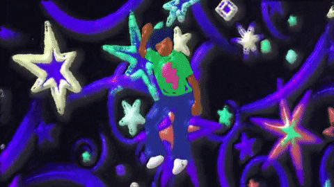 Trippy Dancing Cartoon Kid GIF