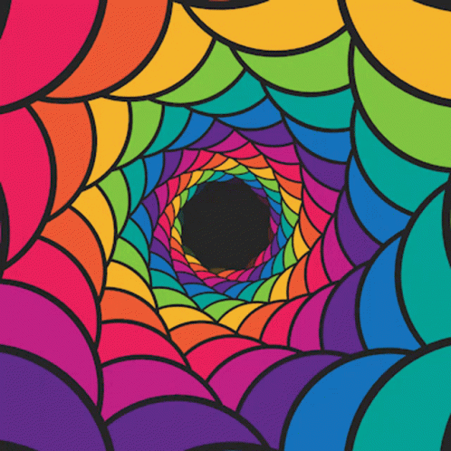 Trippy Dope Spider Web Pattern GIF