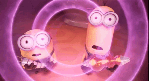 Trippy Hypnotic Minion King Bob GIF