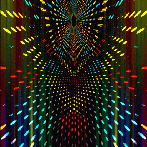 Trippy Multicolored Hexeosis Optical Illusions GIF