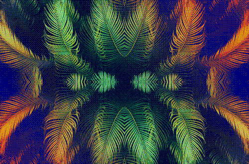 Trippy Palm Tree Psychedelic Art GIF